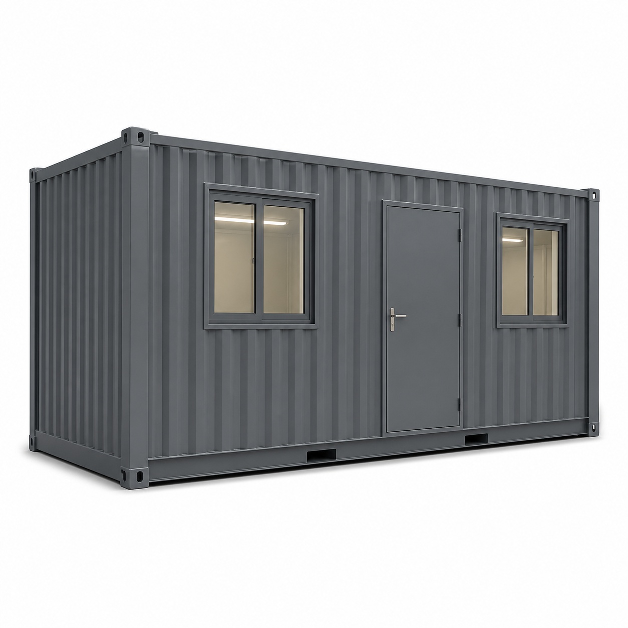 Conteneur bureau 20 pieds aménagé isolé – 6,06 x 2,44 x 2,59 m